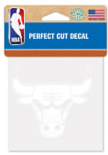 Chicago Bulls Perfect Cut Auto Decal - White