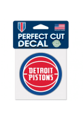 Detroit Pistons Perfect Cut Auto Decal - White