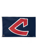 Cleveland Indians 3x5 ft Deluxe Blue Silk Screen Grommet Flag