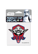 Chicago Cubs 4X4 Yoda Auto Decal - White