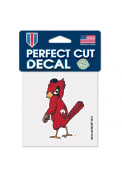 St Louis Cardinals 4x5 inch Perfect Cut Cooperstown Auto Decal - Red