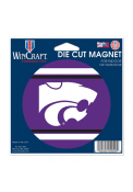 K-State Wildcats Die Cut Car Magnet - Purple