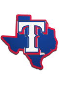 Texas Rangers Metallic State Shape Car Emblem - Blue