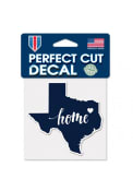 Texas 4x5 inch State Shape Auto Decal - Blue