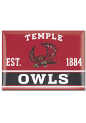 Temple Owls 2.5 x 3.5 Metal Magnet