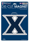 Xavier Musketeers Die Cut Car Magnet - Navy Blue