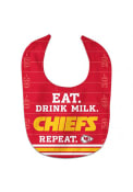 Kansas City Chiefs Baby Eat Drink Milk Bib - Red