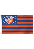FC Cincinnati 3x5 ft Deluxe Orange Silk Screen Grommet Flag