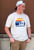 Cincinnati Oatmeal Sunset Bridge Short Sleeve T Shirt