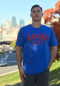 Kansas City Blue Wordmark Short Sleeve T Shirt