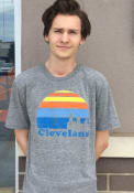 Cleveland Grey Sunset Skyline Short Sleeve T Shirt