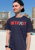 Detroit Navy Crossing Pistons Short Sleeve T Shirt
