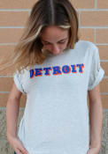 Detroit Oatmeal Block Font Short Sleeve T Shirt