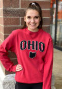 Ohio Wordmark Crew Sweatshirt - Red