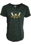 Wayne State Warriors Womens Confetti V-Neck T-Shirt - Green
