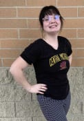 Central Michigan Chippewas Womens Confetti V-Neck T-Shirt - Black