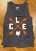 Cleveland Womens Charcoal Crossed Arrows Tank Top