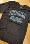 Michigan Wolverines Arch Team Name Fashion T Shirt - Navy Blue