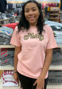 Philadelphia Womens Pink Cheeta Wordmark Short Sleeve T Shirt