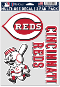 Cincinnati Reds Triple Pack Auto Decal - Red