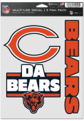 Chicago Bears Triple Pack Auto Decal - Orange