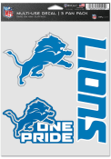 Detroit Lions Triple Pack Auto Decal - Blue