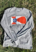 Wichita Heather Grey City Flag State Long Sleeve T Shirt
