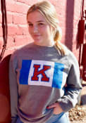 Kansas Jayhawks Grey Flag Fashion Sweatshirt