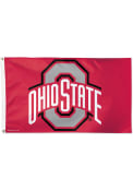 Ohio State Buckeyes 3x5 ft Deluxe Red Silk Screen Grommet Flag