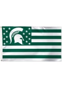 Michigan State Spartans 3x5 Americana Green Silk Screen Grommet Flag