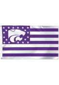 Purple K-State Wildcats 3x5 Americana Silk Screen Grommet Flag