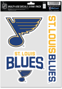 St Louis Blues Triple Pack Auto Decal - Blue