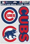 Chicago Cubs Triple Pack Auto Decal - Blue