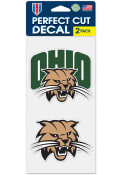 Ohio Bobcats 4x4 2 Pack Auto Decal - Green