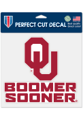 Oklahoma Sooners 8x8 Auto Decal - Red