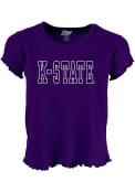 K-State Wildcats Womens Recoup Lettuce Edge T-Shirt - Purple