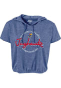Kansas Jayhawks Womens Clear Coat Hood T-Shirt - Blue