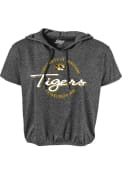 Missouri Tigers Womens Clear Coat Hood T-Shirt - Black