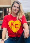 Kansas City Monarchs Rally Heart Kansas City Fashion T Shirt - Red