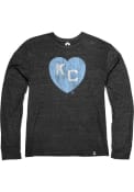 Kansas City Monarchs Rally Heart Kansas City Fashion T Shirt - Black