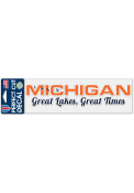 Michigan 3x10 Great Lakes Auto Decal - Orange