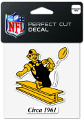 Pittsburgh Steelers 4x4 Retro Auto Decal - Yellow