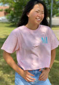 Michigan Women's Shell Pink Great Lakes Cropped Short Sleeve T-Shirt
