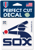 Chicago White Sox 4x4 Cooperstown Auto Decal - Blue