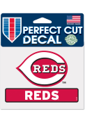 Cincinnati Reds 5x6 Team Name Auto Decal - Red