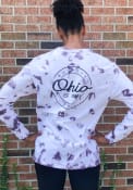 Ohio Women's Amethyst Tie Dye Wordmark Long Sleeve T Shirt
