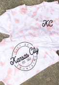 Kansas City Women's Rose Quartz Tie Dye Wordmark Short Sleeve T Shirt