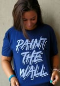 Sporting Kansas City Charlie Hustle Paint the Wall Fashion T Shirt - Navy Blue