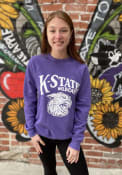 K-State Wildcats Charlie Hustle Pennant Fashion Sweatshirt - Purple