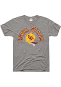 Iowa State Cyclones Charlie Hustle Football Gridiron Fashion T Shirt - Grey